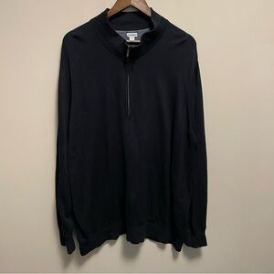 Ashworth Men’s 2XL Black 1/4 Zip Cotton Sweater